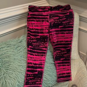 Women’s Ideology Pink and Black Leggings Bold Pattern